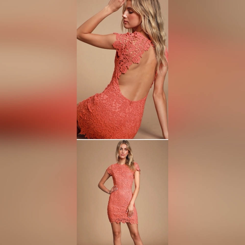 Lulus romance language dress size small coral